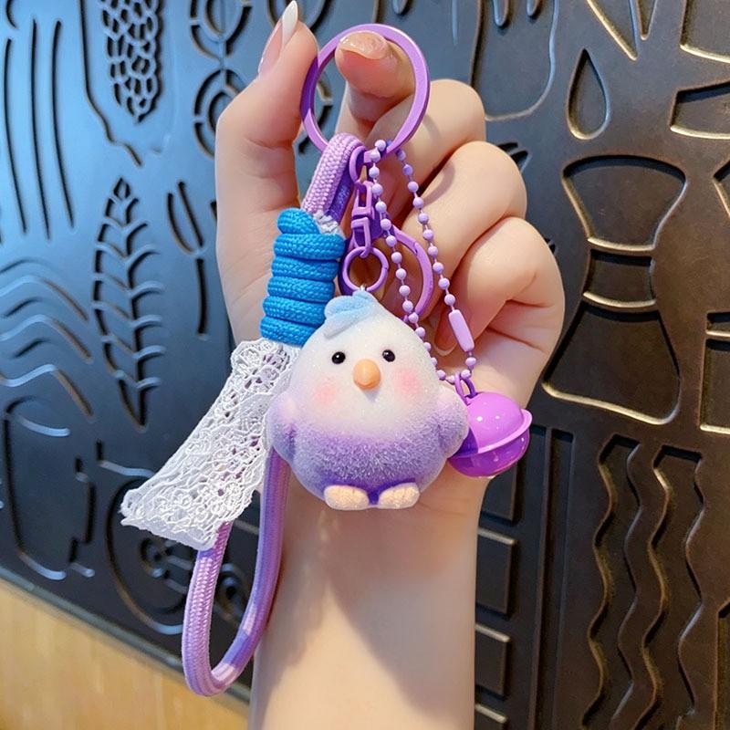 Porte-clés Perroquet en Peluche Résine avec Design d'Oiseau Mignon Pour Offrir