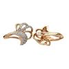 Exquisite Russian Purple Gold Imported Craft Inlaid Zircon Earrings Rose Gold Plated Exquisite Versatile Color Gold Earrings