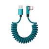 90 Degree Spring Type C Fast Charging Cable 120W 6A Extension Spring Data Cord For Phones Tablets