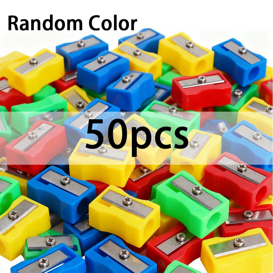 25/50pcs Colorful Pencil Sharpener School Office Study Supplies Lightweight Stationery for Writing Drawing Sketching Note XJM