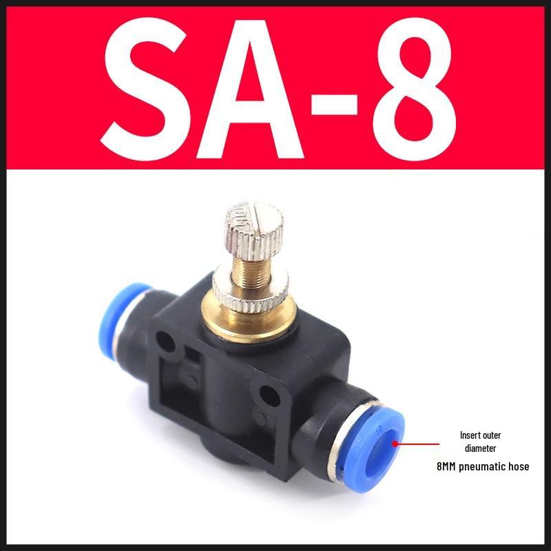 Pneumatic SA4/6/8/10 Pipe One-Way Throttle Valve Air Hose Connector