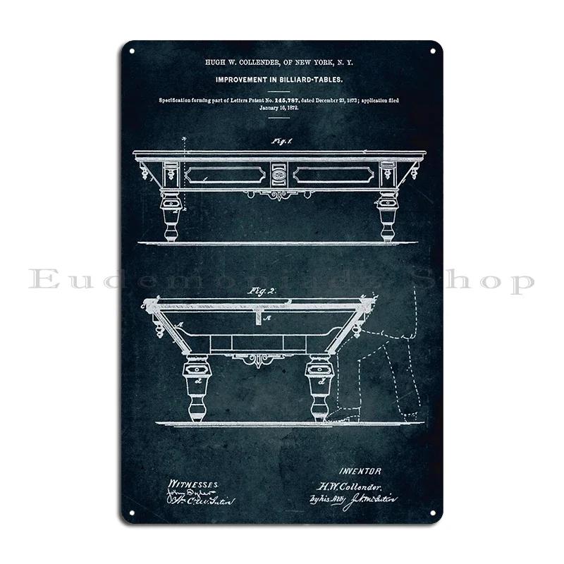 Billiard Balls Vintage Patent Pool Rack Patent Pool Player Billiards Home Bar Art Metal Wall Vintage Pub Tin Sign Poster 20x30cm(7.8x11.8inch)