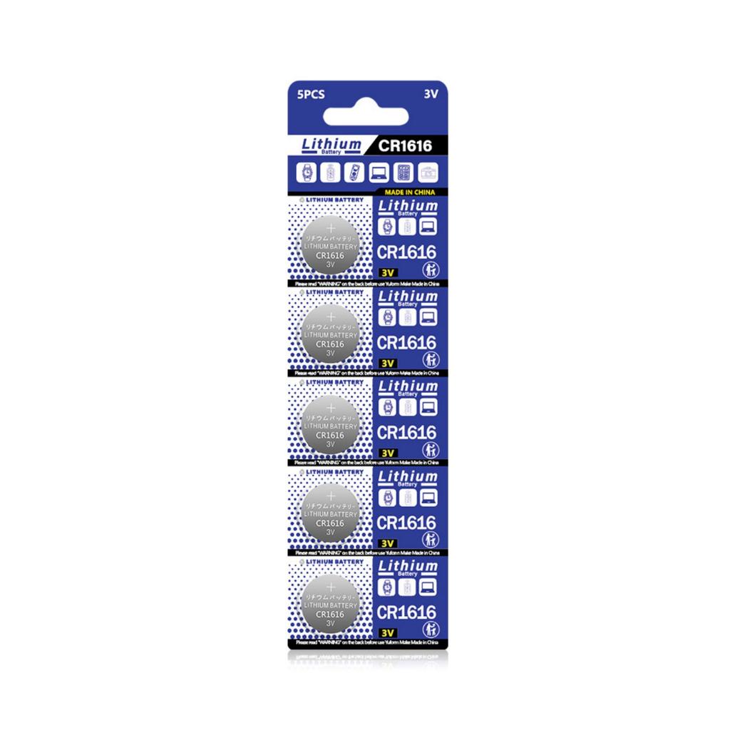 5pcs CR1616 Button Cell Batteries 3V DL1616/ECR1616 Coin Cell Battery for Watch Remote Controls Calculators and More