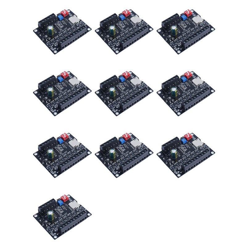 ABSY 10X 30W MP3 Voice Playback Module DY-L30T 9 Trigger Player Power Amplifier Board TF Card 32G Max WAV DC 12V 24V MP3 A