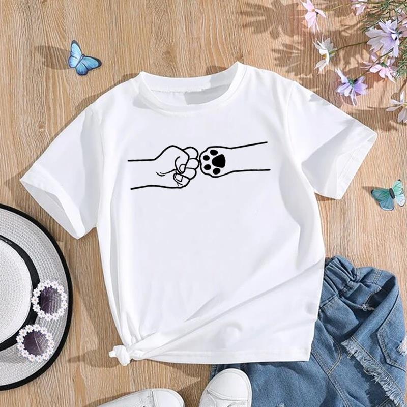 European size T Shirt Women Cat Funny Coffee Love Trend Cute Print Tee Top Fashion Female Clothing Short Sleeve Graphic T-shirts