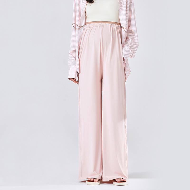 Maternity casual pants loose large size high waist spring and summer thin breathable summer sunscreen pants maternity pants wide leg pants