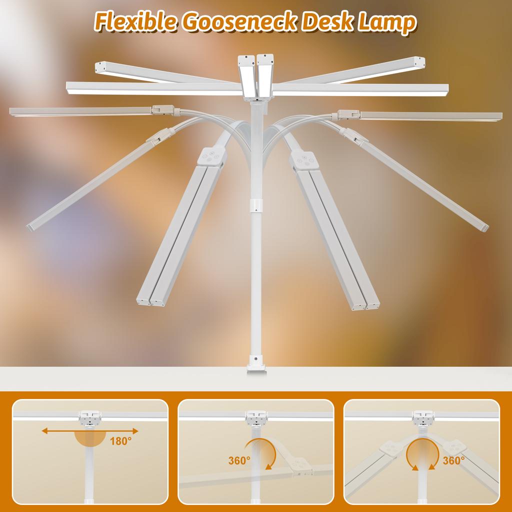 Super Bright Workbench Lamp Desk Flexible Dimmable Desktop Lamp Adjustable Screen Bar LED Desk Lamp for Reading Home Office
