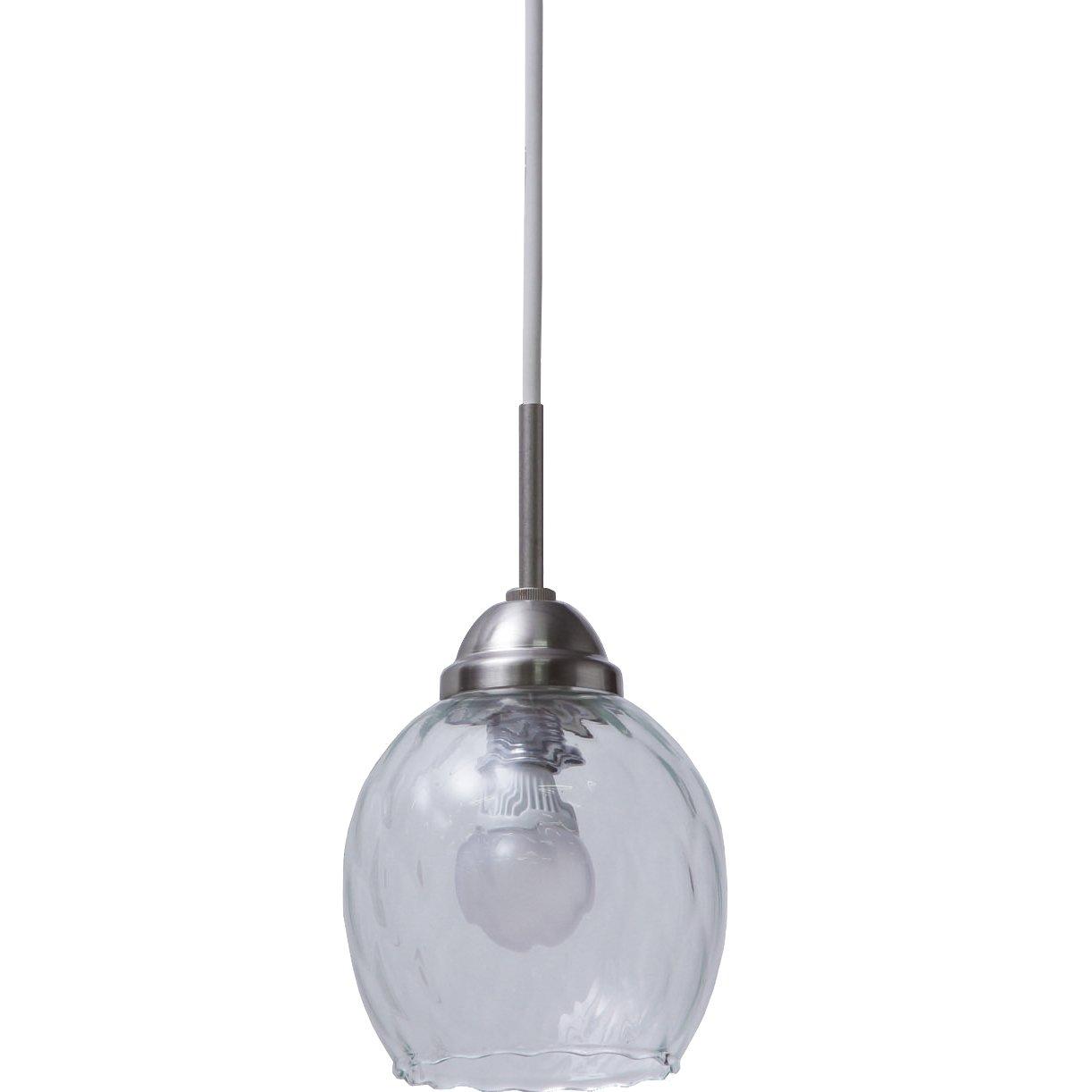 

Iris Ohyama LED Pendant Light with LED Bulb Set, Pilkku Glass, PL5L-E17PI