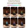 Xiaomi Difusor de Aroma de Llama de Fogata Simulada con LED de 7 Colores Cambiantes, Humidificador Ultrasónico de Niebla Grande, Difusor de Aceites Esenciales de Escritorio USB