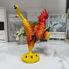 Funny Drunken Kung Fu Chicken Statue Creative Animal Miniatures Figurine Rooster Sculpture  Cabinet