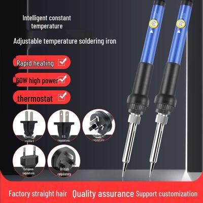 Adjustable 60W Electric Soldering Iron Kit with Constant Temperature, 110V/220V, EU/UK/US Plug