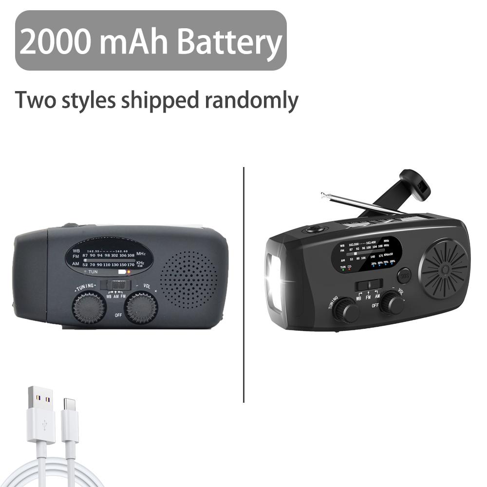

4000 mAh new with light radio LED emergency light outdoor camping radio solar charging radio portable USB emergency light