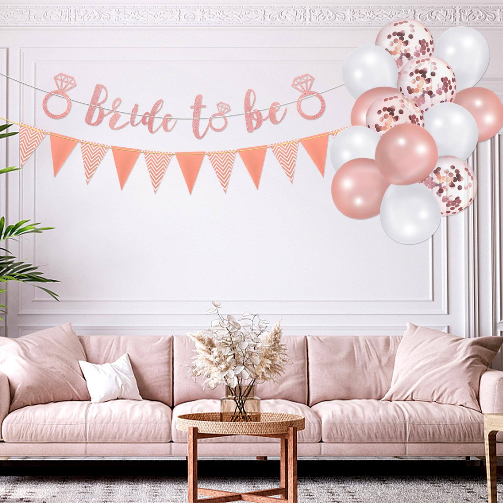 

16 шт. розового золота невеста будет бриллиантовый баннер украшения девичник принадлежности декор разноцветный