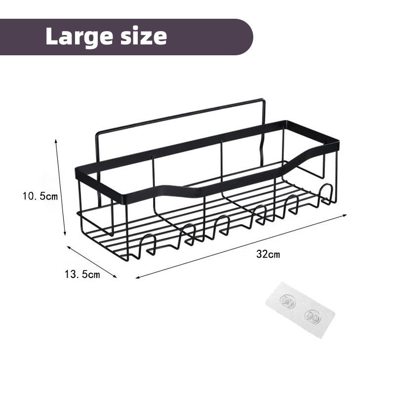 Bathroom Shelf Wall No-Punch Organizer Metal Storage Accessories Soap Holder Toothpaste Holder Bathroom Storage Unit Combo Set