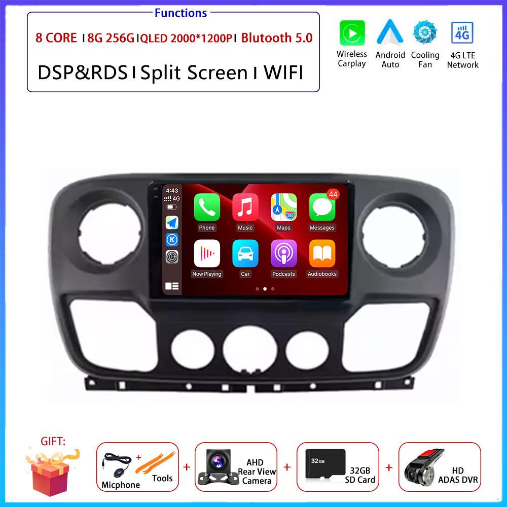 For Renault Master Nissan NV400 Opel Movano 2010 - 2021Android Carplay Auto Car Radio Navigation GPS Multimedia Video Player