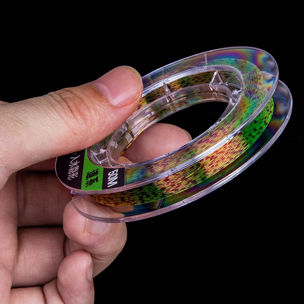 2Pcs Invisible Fluorocarbon Fishing Line 50m Main/Sub Leader Sinking Strong Lines for Carp Bass Stream Fishing Low Camouflag 260319