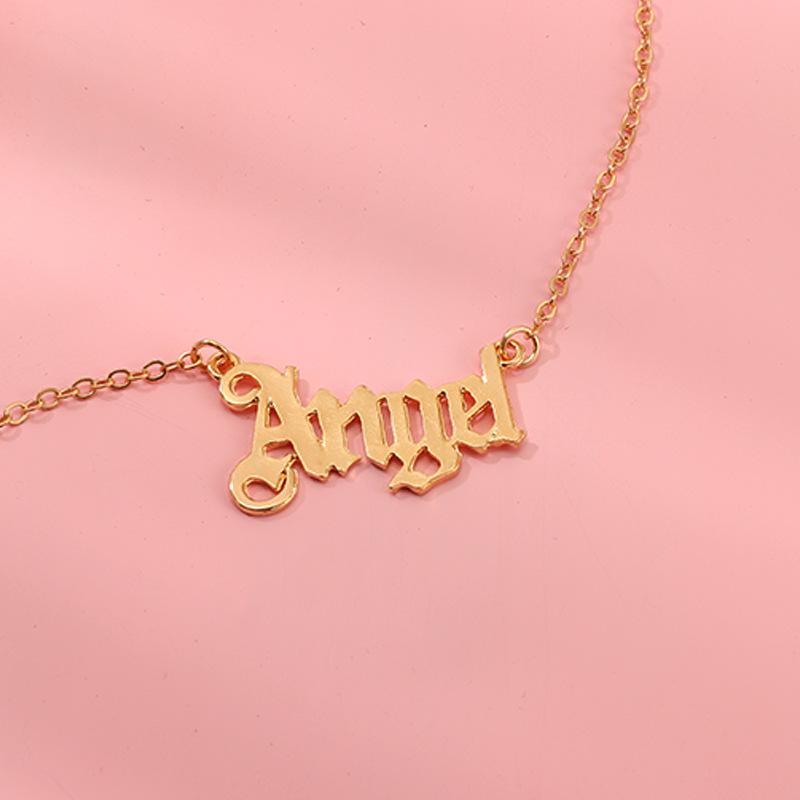European Cross Angel Necklace: Simple Style & Popular Collarbone Chain