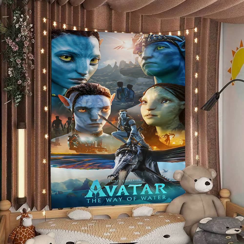 AAvatar TThe WWay OOf WWater Anime Tapestry Hanging Tarot Hippie Wall Rugs Dorm Wall Hanging Sheets