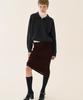Grida J Wool Shirred Jersey Pencil Skirt _ Brown