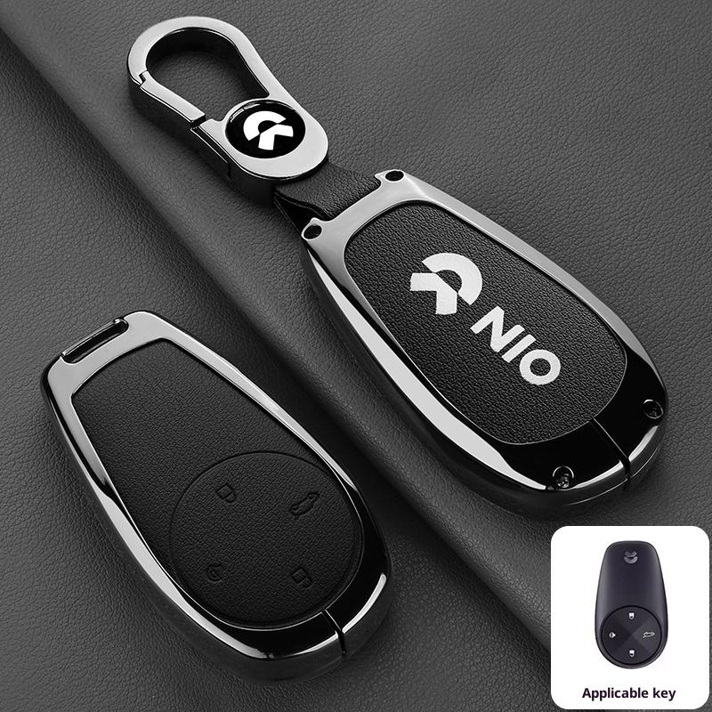 Zinc Alloy Leather Car Key Key Case For Nio Et7 Et5 For Nio Nio Es6 Es8 Ec6 Et7 Key Fob Car Key Case