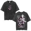 Anime Hunter X Hunter Phantom Troupe T-shirts Délavés T-shirts Imprimés Graphiques Hisoka Vêtements Homme Femme Coton T-shirt Oversize