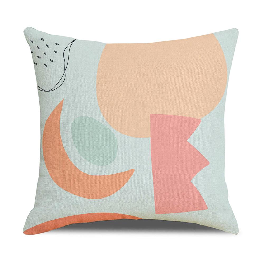 Modern Simple Geometric Abstract Illustration Linen Pillow Cover New Home Sofa Cushion Cover Cushion Cover