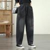 Plus Size Vintage High Waist Casual Women Spring Autumn Jeans Denim Harem Pants