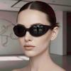 Polariscope Lenses Oval Sport Sunglasses Windproof Frame Ultra-lightweight Y2K Futuristic Eyewear UV400 Protection