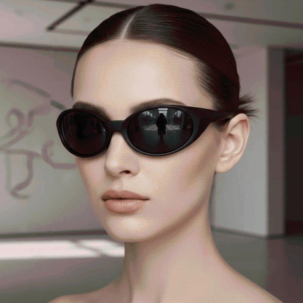 Polariscope Lenses Oval Sport Sunglasses Windproof Frame Ultra-lightweight Y2K Futuristic Eyewear UV400 Protection