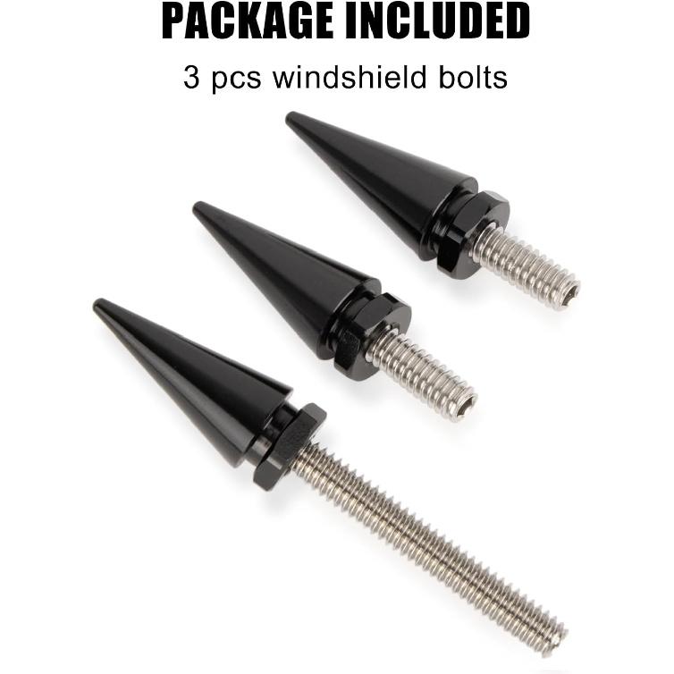 Motorcycle Windshield Bolts, PSLER Windscreen Screws Fairing Bolts Windshield Screws for Touring Street Glide Street Glide Special Electra Glide