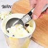 Plating Utensil Ice Cream Fruit Scoop, Stainless Steel Scooper with Trigger Non-Slip Handle, Dessert Spoon Heavy Duty Metal Scoop for Balls
