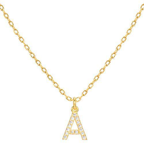 Hot-selling English letter pendant necklace women s copper micro-inlaid zircon plated 14K real gold electroplated letter necklace