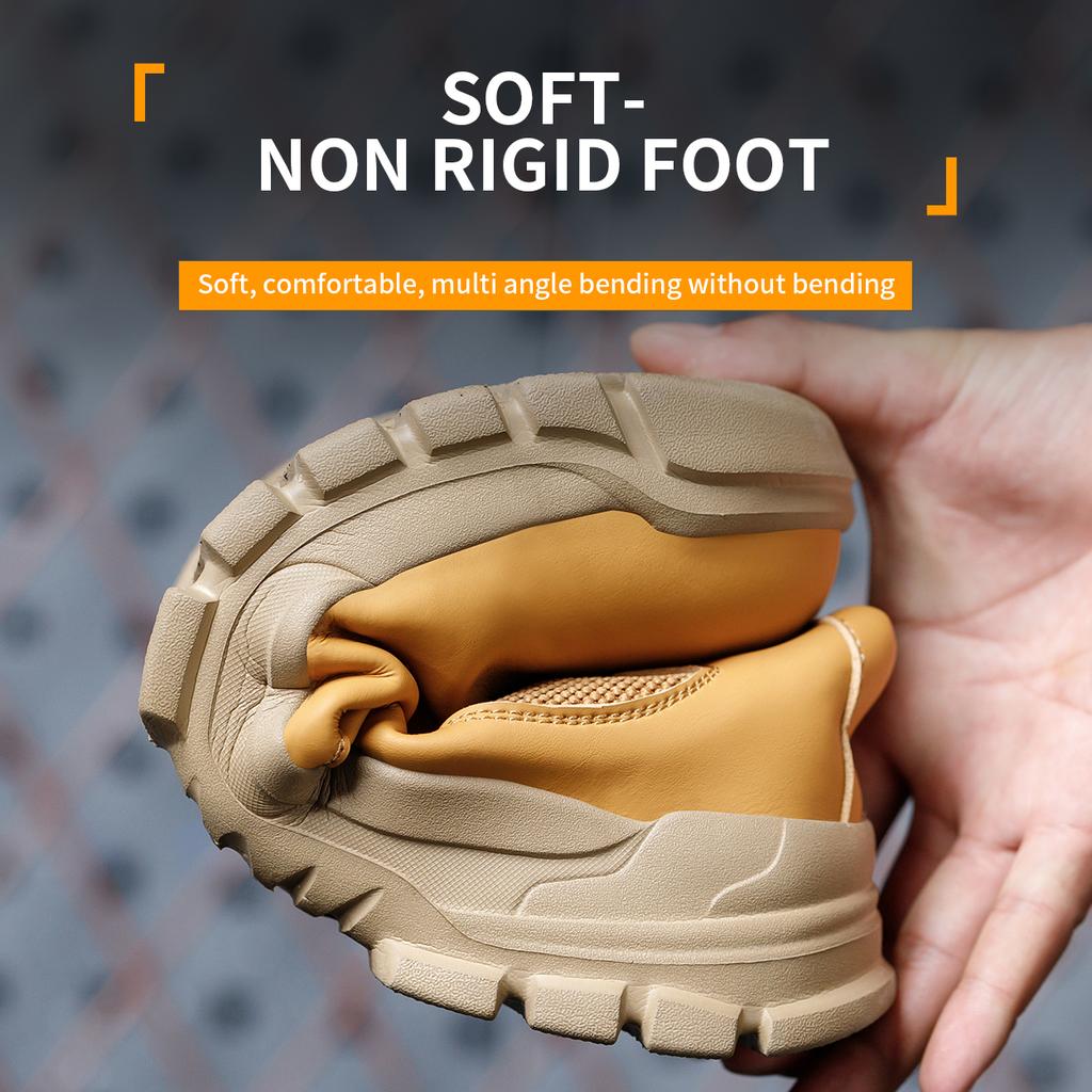 Waterproof Men's Safety Work Boots Steel Toe Shoes Anti Impact And Anti-puncture Outdoor Adventure Hiking Tactical Boots