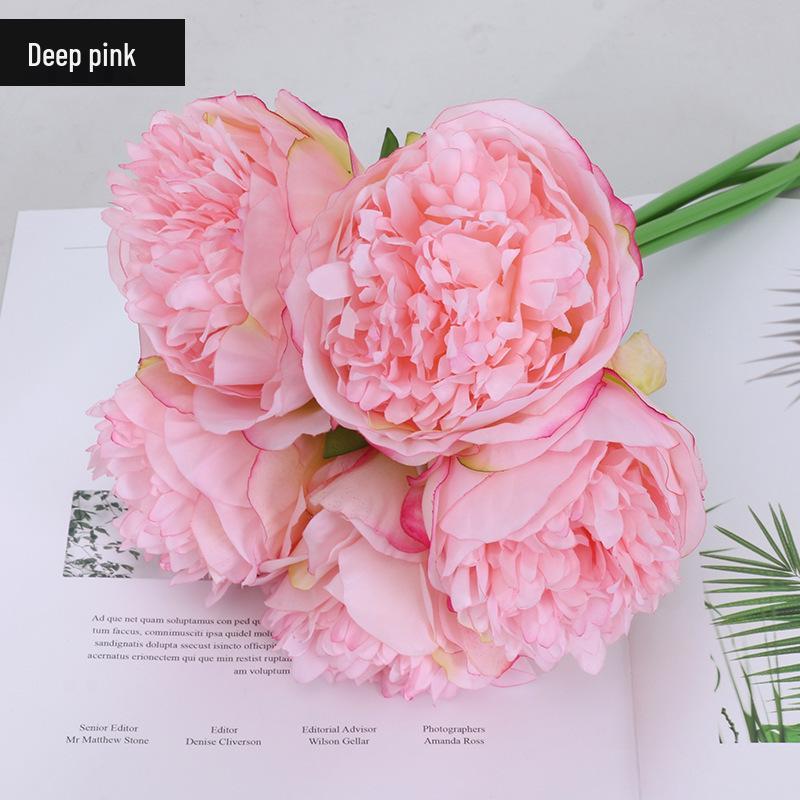 Large Artificial Peony Bouquet for Home Decoration and Weddings