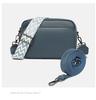 Genuine Leather Multi-Layer Crossbody Bag: Simple Solid Color Lychee Pattern, Versatile Single Shoulder Design for Women