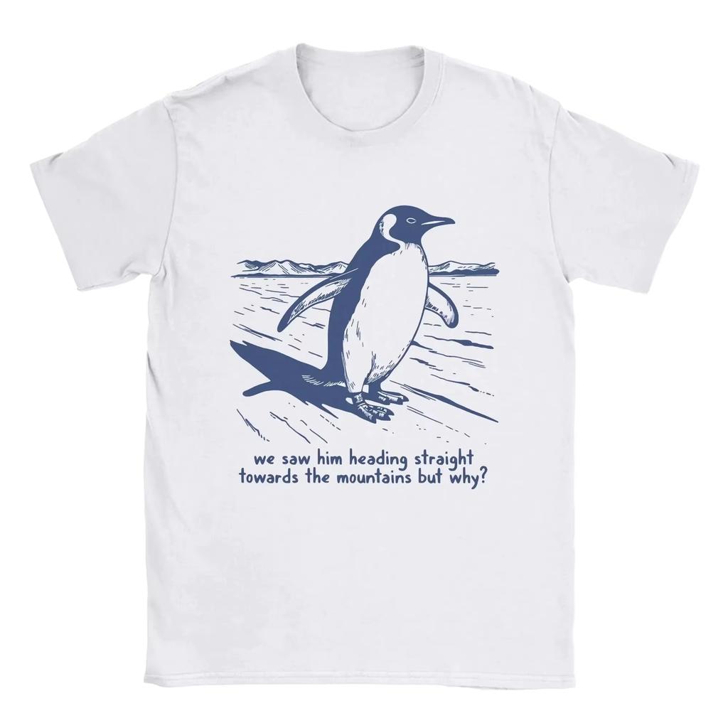 Women T-Shirts But Why Penguin Nihilist Penguin Casual Tees Short Sleeve T Shirt Round Collar