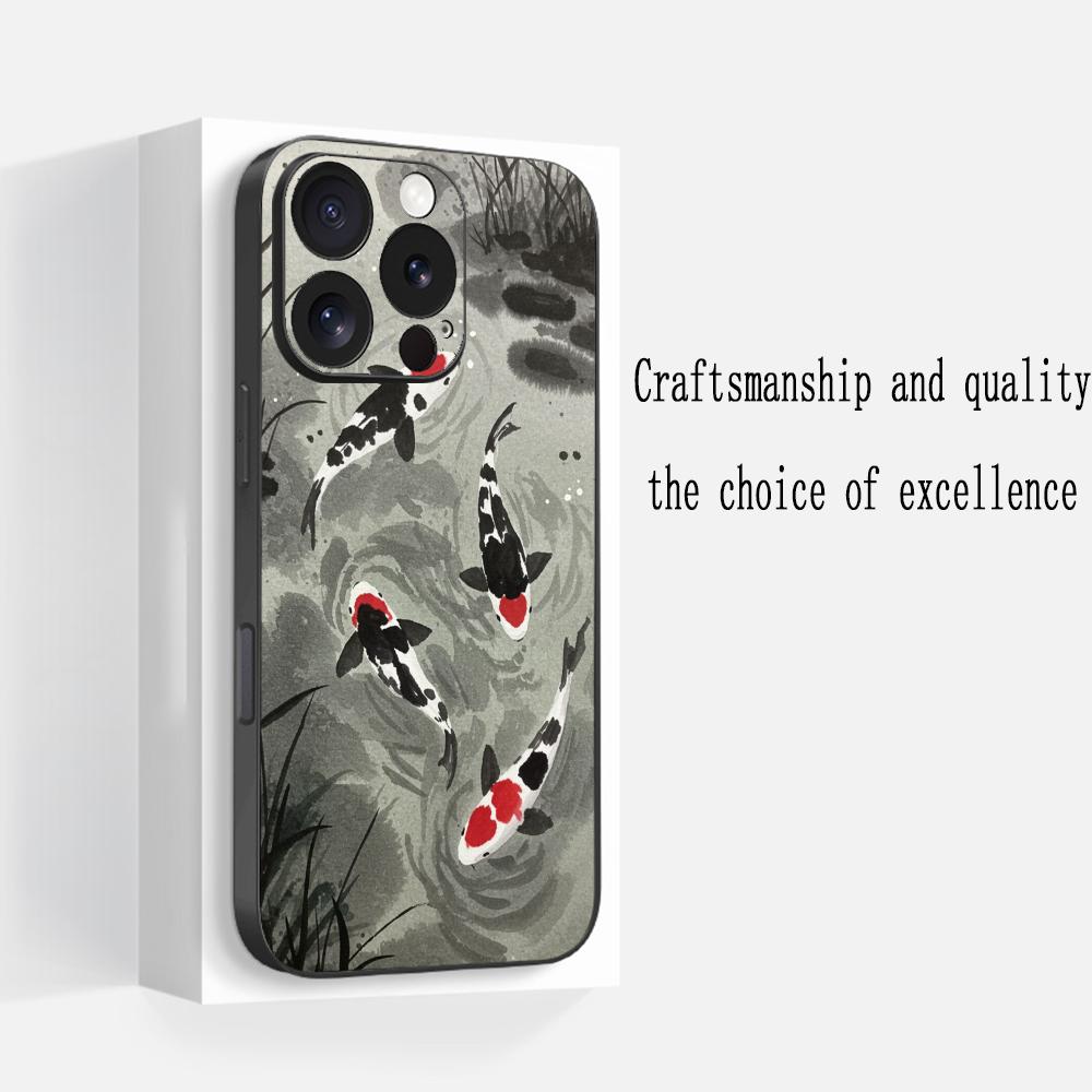 

Ukiyo e japan art painting pattern Phone Case For iPhone 17 16 e 15 14 13 12 Plus Mini Pro Max Soft black Shockproof Cover iPhone 15