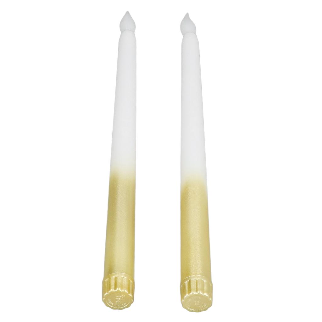 2pcs LED Taper Candles Battery Powered Flameless LED Candle Sticks for Festival Wedding Birthday