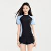 Womens Modest Two-Piece Swimwear Swimming Pool Gym Bathing Large Size Swim Suit With Padded Cups