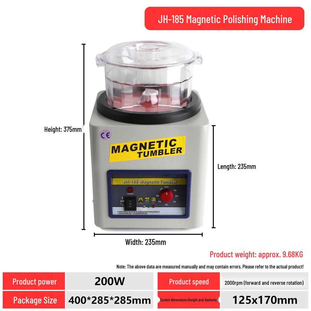 KT185 Magnetic Jewelry Polisher: Automatic Grinding and Deburring Machine