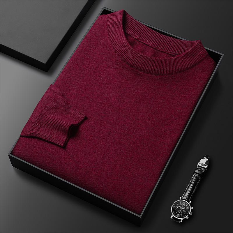 Men's Slim Fit Round Neck Knitted Sweater - Multicolor, Autumn/Winter Collection