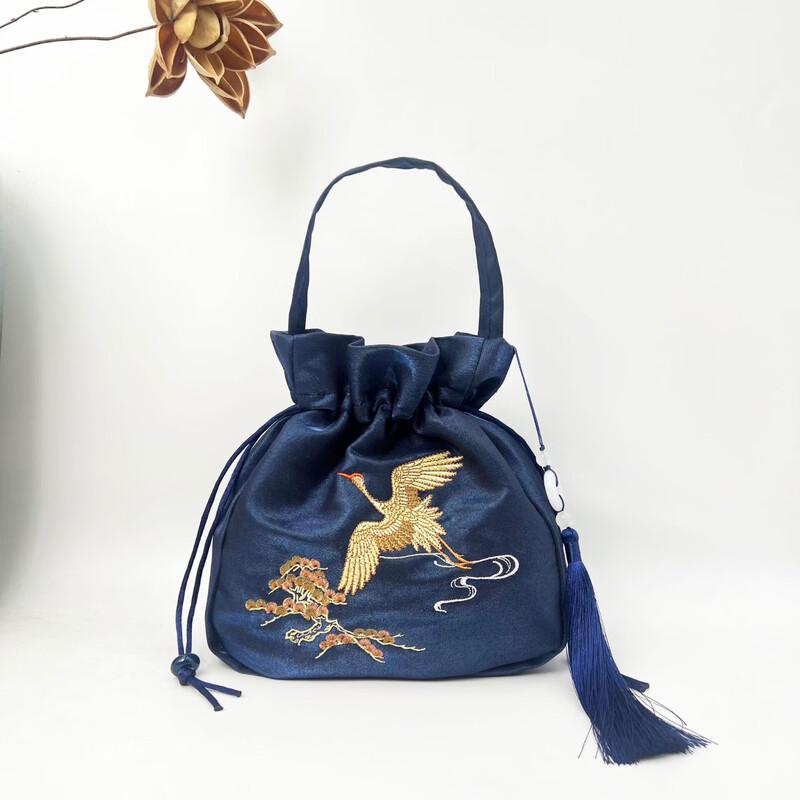 REWELL Embroidered Hanfu Style Crossbody Bag with Tassel