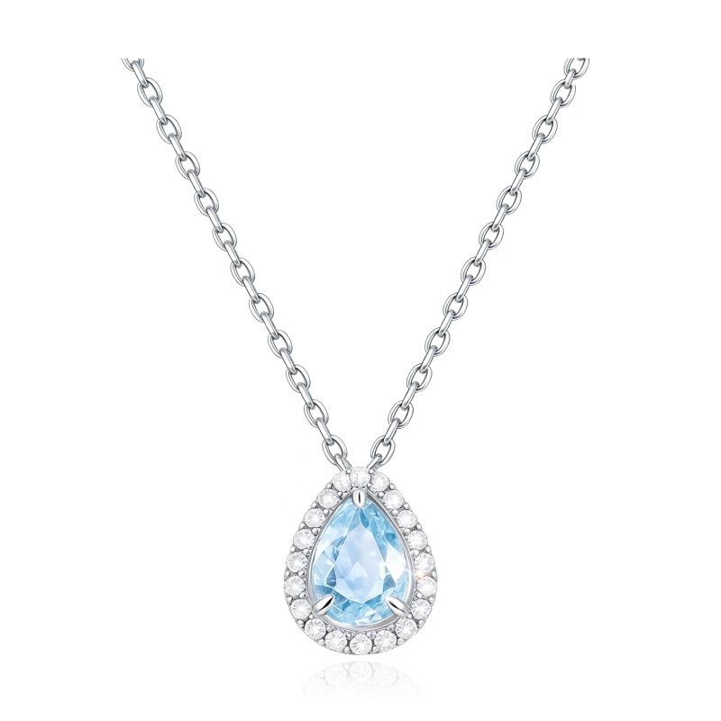 Women Light Luxury Water Drop Pendant Clavicle Necklace For Ladies