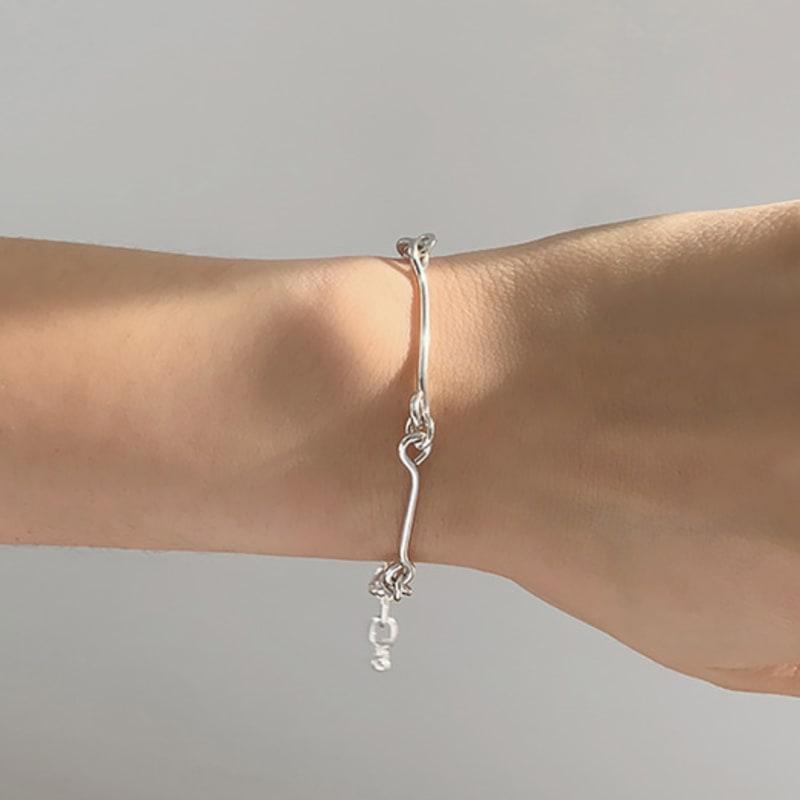 

revedej silver925 stick bold chain bracelet silver