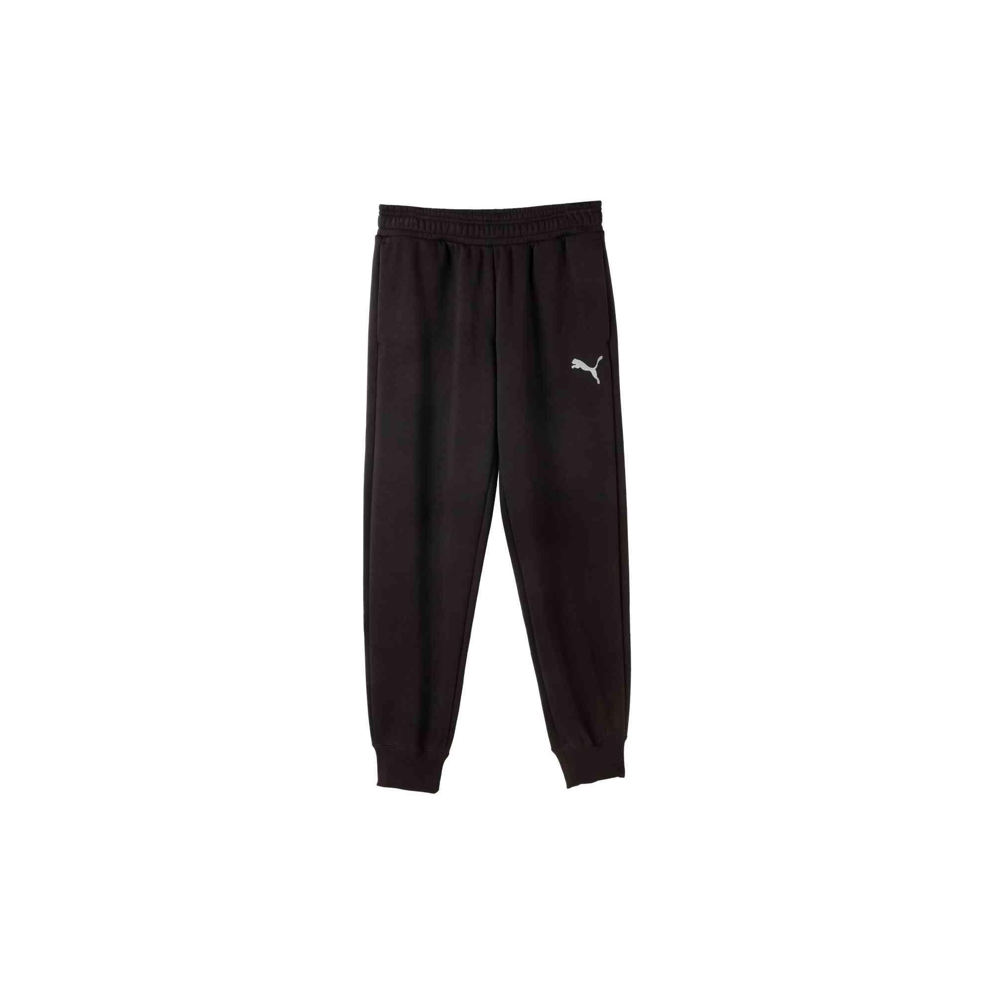 

Puma Solid Color Loose Fit Cuffed Fleece Casual Pants Men bottoms Black 686405-01