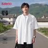 Baleno Men's Printed Henley Collar Short Sleeve Shirt