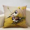 Bird Parrot Sofa Cushion Cover Bedroom Living Room Hotel Cafe Decoration Pillow Case 45x45cm Linen Pillowcase Chair Cushions