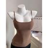 Chest-Enhancing Brushed Cotton Camisole with Inner Padding and Flared Design for Women