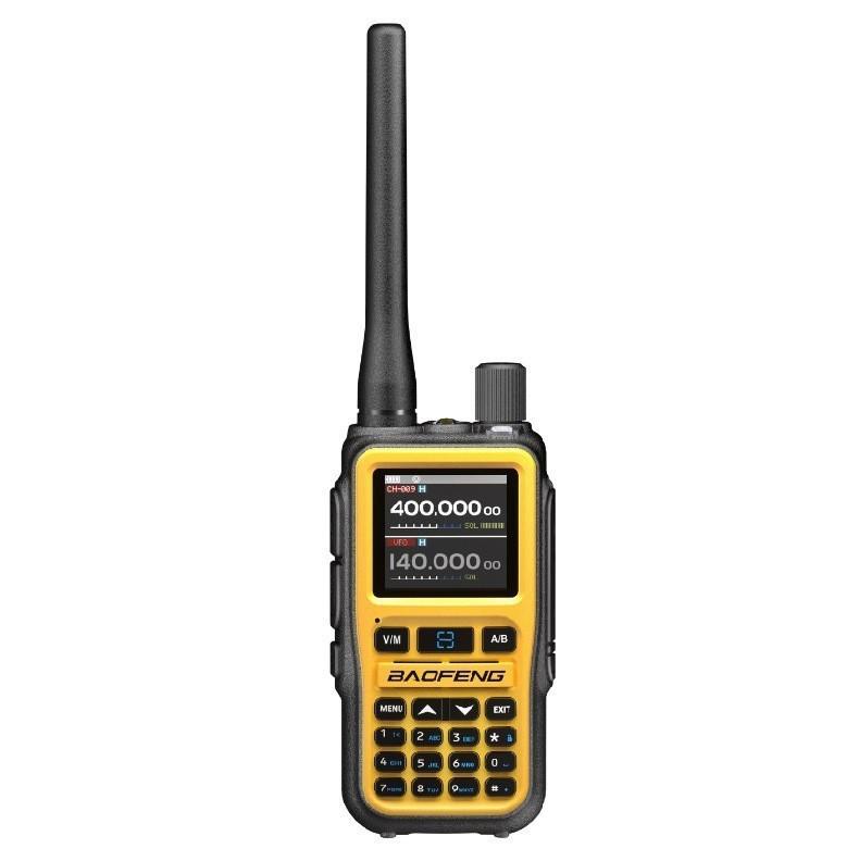 Baofeng UV-5R Mini Compact Walkie-Talkie with One-Key Frequency Pairing, Bluetooth, Type-C Charging, and Power Bank Function.