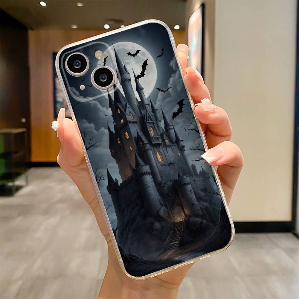 Gothic Castle Personalized Phone Case For iPhone 17 16e 16 15 14 13 12 11mini Pro Max X XR XSMAX 8 7 Air Plus Soft Cover